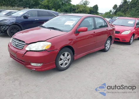 2004 Toyota Corolla S z USA, uszkodzony, nr VIN 2T1BR32E64C308195